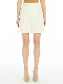 Wool canvas shorts