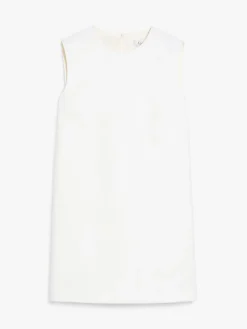 Wool canvas sleeveless dress