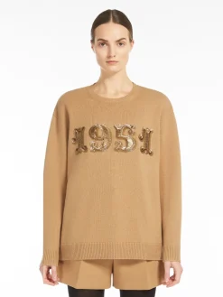 Wool, cashmere and sequin pullover
