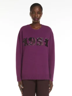 Wool, cashmere and sequin pullover