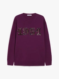 Wool, cashmere and sequin pullover