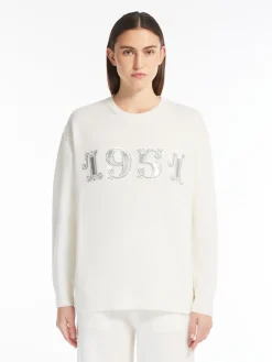 Wool, cashmere and sequin pullover