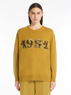 Wool, cashmere and sequin pullover