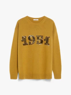 Wool, cashmere and sequin pullover