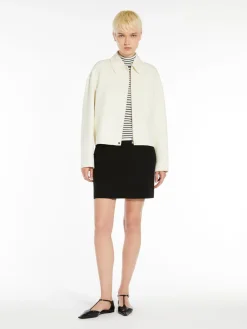 Wool, cashmere and silk boxy jacket
