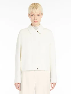 Wool, cashmere and silk boxy jacket