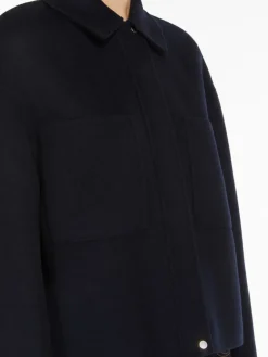 Wool, cashmere and silk boxy jacket