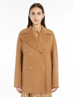 Wool, cashmere and silk pea coat