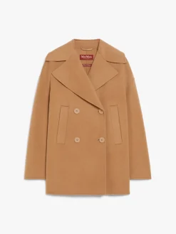 Wool, cashmere and silk pea coat