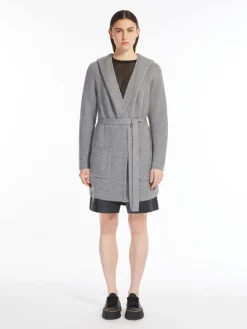 Wool coat with belt