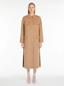 Wool coat with belt
