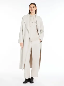Wool coat with belt