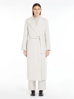 Wool coat with belt