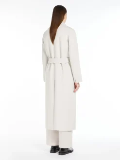 Wool coat with belt