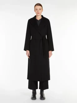 Wool coat with belt
