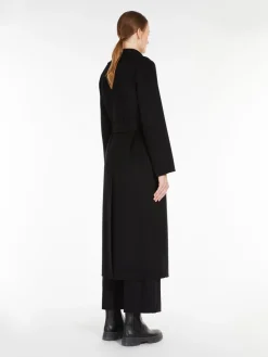 Wool coat with belt