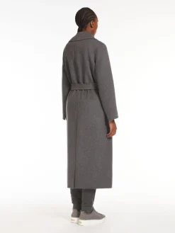 Wool coat with belt