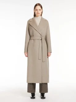 Wool coat with belt
