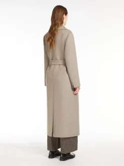 Wool coat with belt