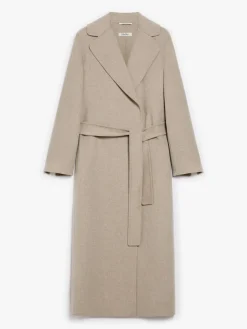 Wool coat with belt