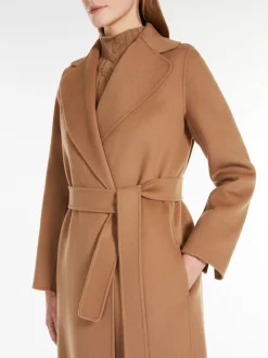 Wool coat with belt