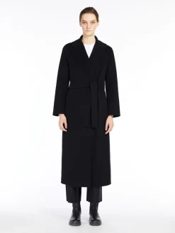 Wool coat with belt