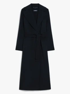 Wool coat with belt