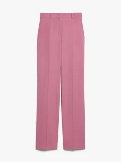 Wool crêpe satin trousers