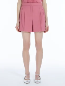 Wool crêpe shorts