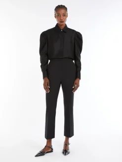 Wool crêpe trousers