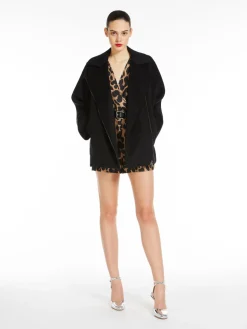 Wool double cloth pea coat