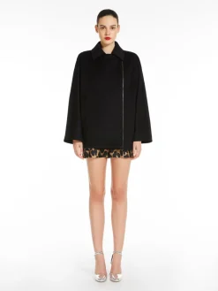 Wool double cloth pea coat