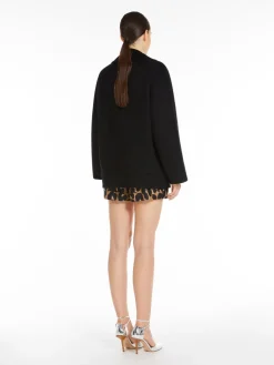 Wool double cloth pea coat