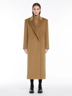 Wool double-breasted coat