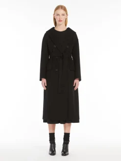 Wool double-breasted coat