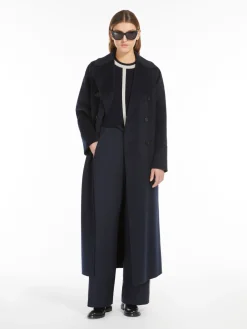 Wool double-breasted coat