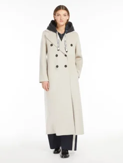 Wool double-breasted coat
