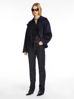 Wool drap pea coat