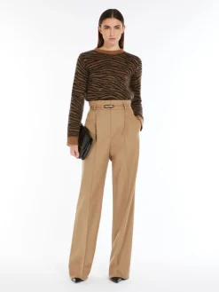 Wool drap trousers