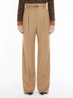 Wool drap trousers