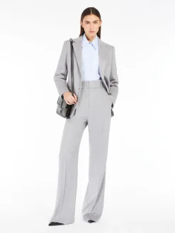 Wool drap trousers