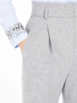 Wool drap trousers