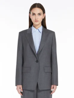 Wool flannel blazer