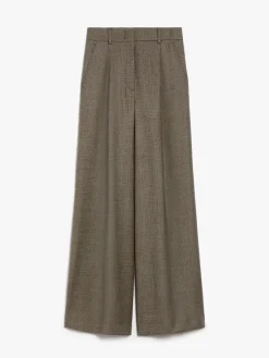 Wool flannel palazzo trousers