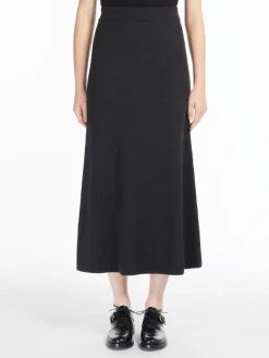 Wool flared skirt