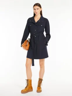 Wool gabardine dress