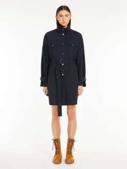 Wool gabardine dress