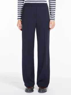 Wool gabardine trousers