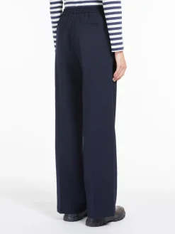Wool gabardine trousers