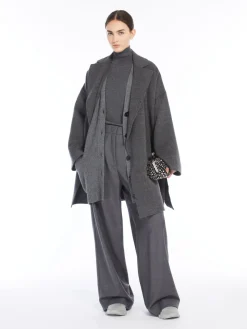 Wool gabardine trousers